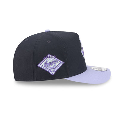 Texas Rangers Navy Lavender 9FIFTY A-Frame Snapback Hat