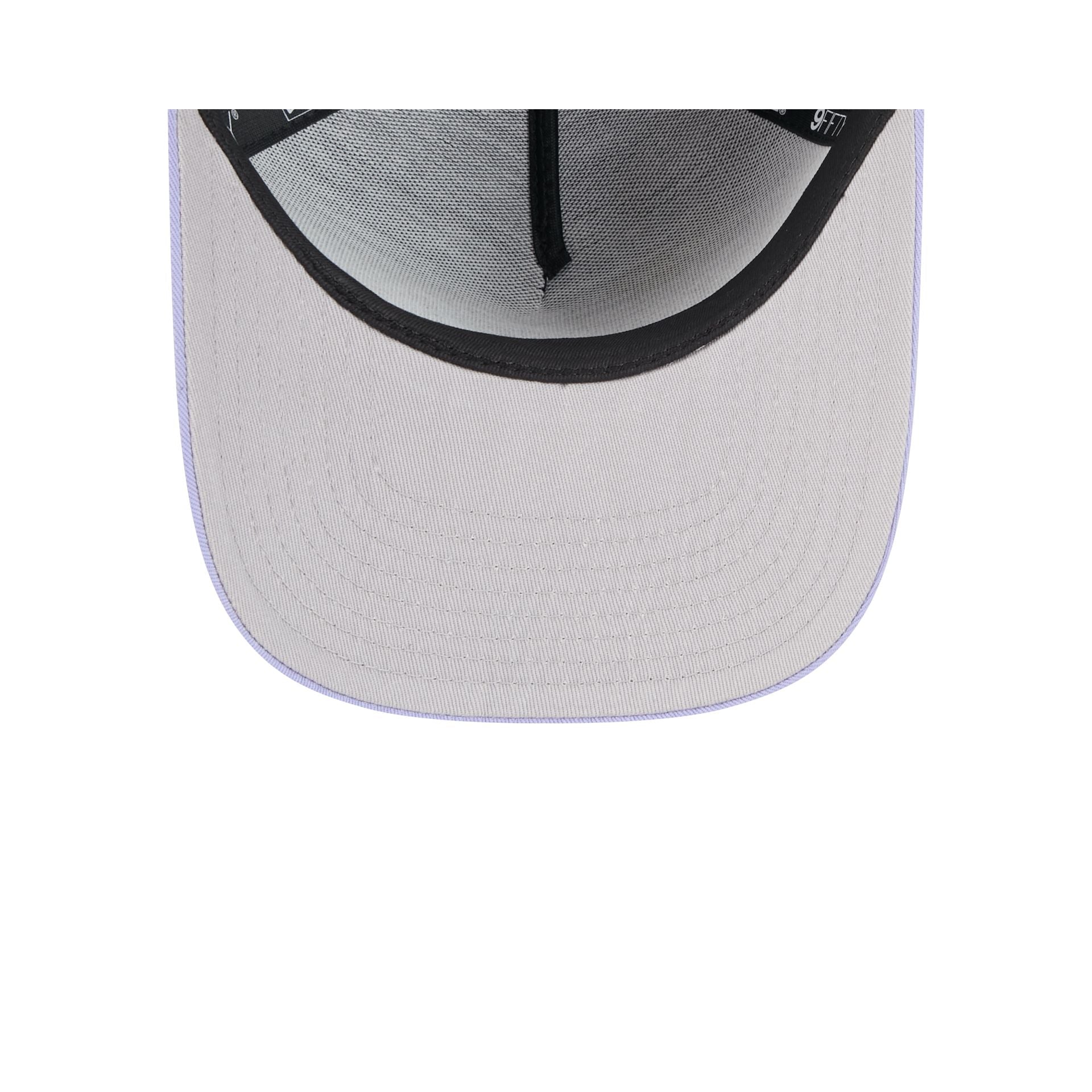 Atlanta Braves Navy Lavender 9FIFTY A-Frame Snapback Hat