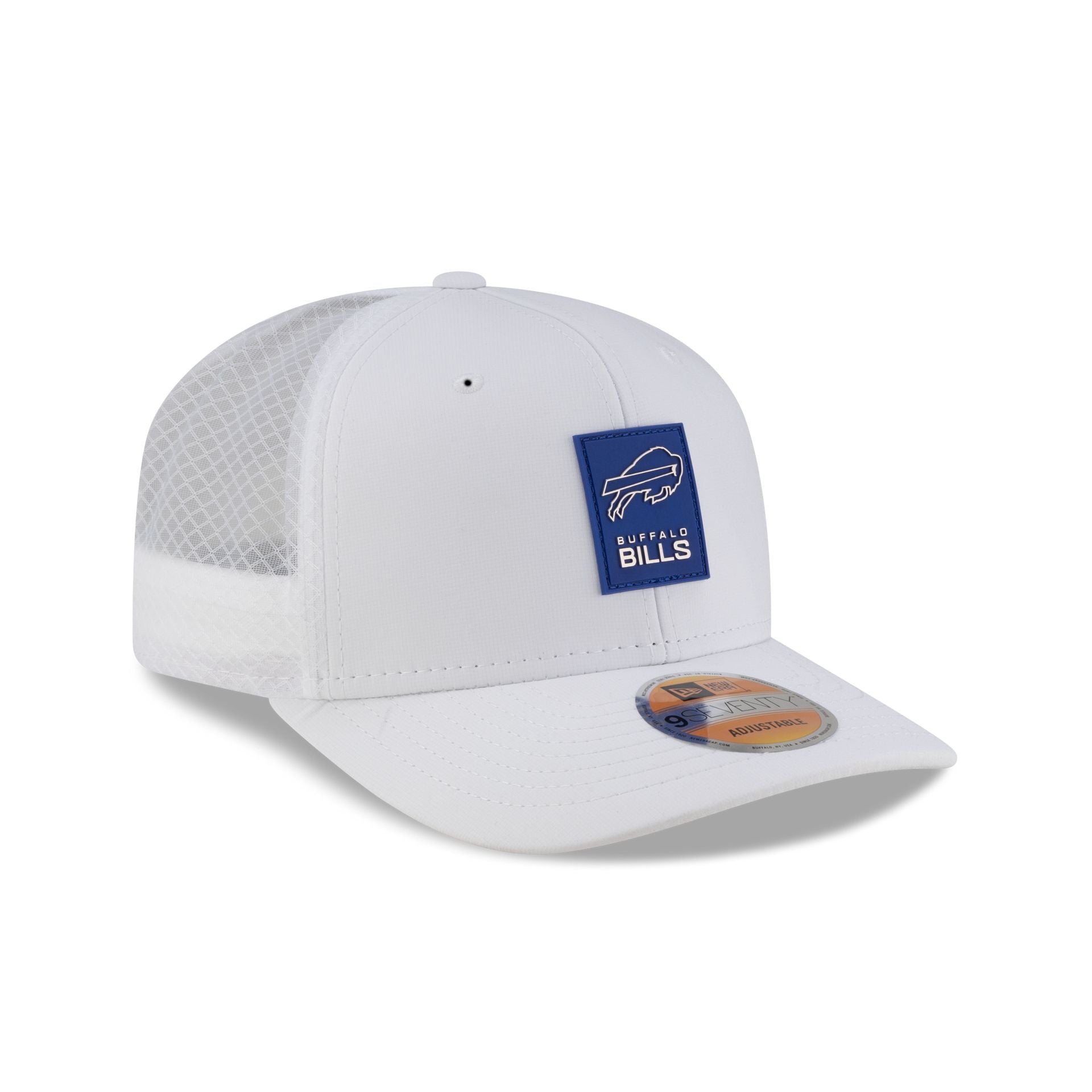Buffalo Bills 2025 Sideline Hot Weather White 9SEVENTY Trucker Hat