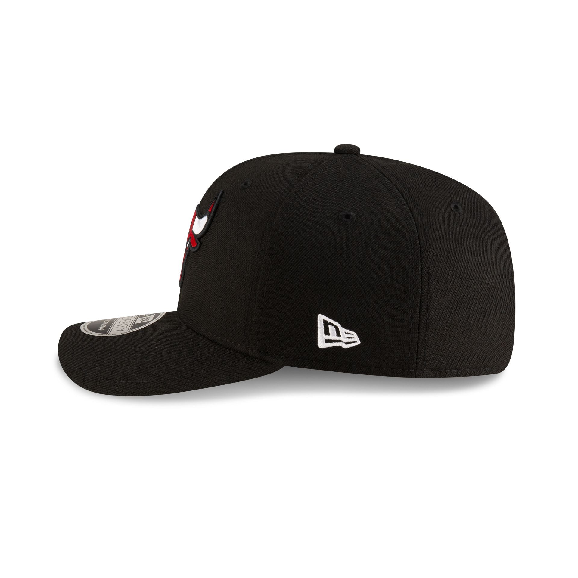Chicago Bulls Team Black 9SEVENTY Stretch-Snap Hat