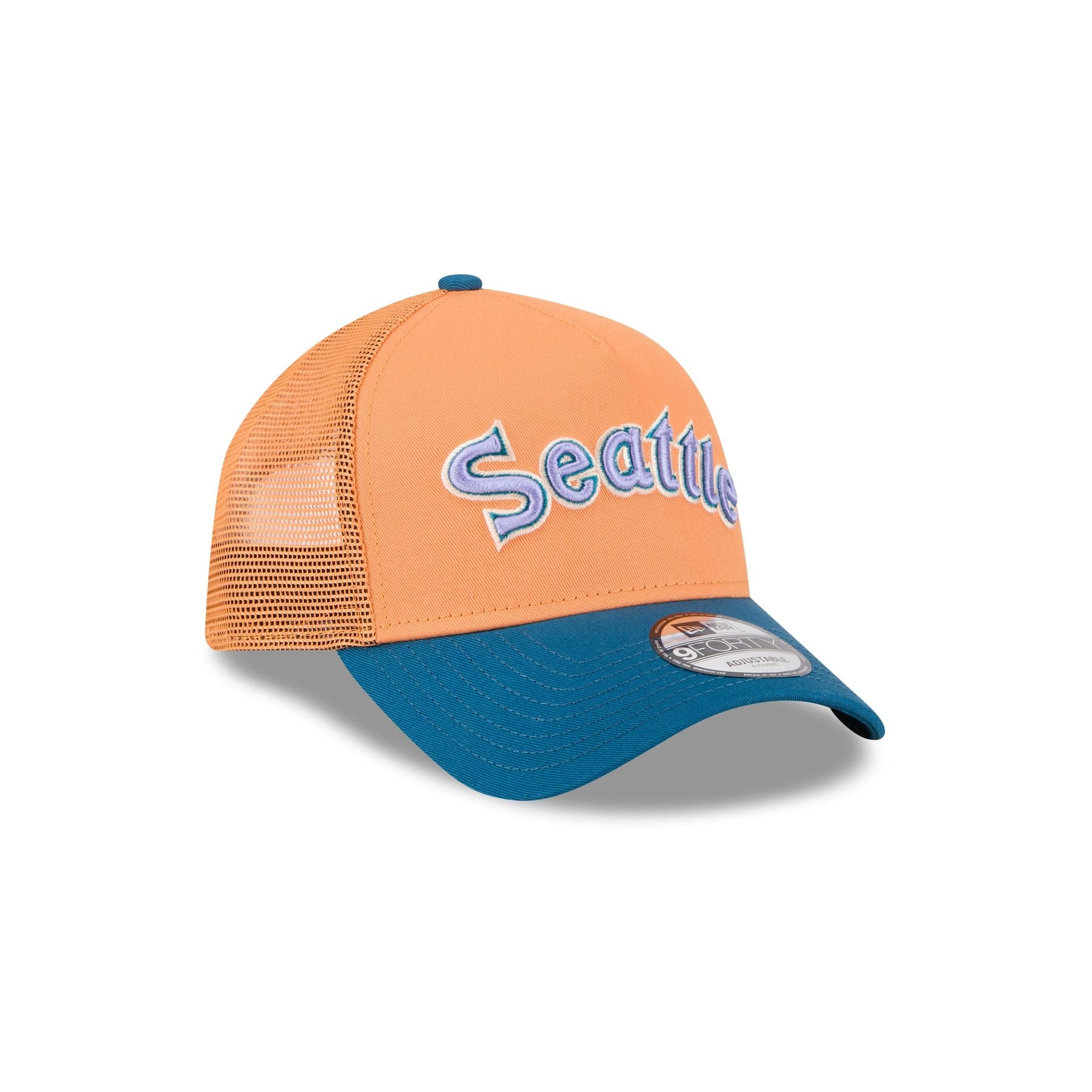 Seattle Mariners Orange Glaze 9FORTY A-Frame Trucker Hat