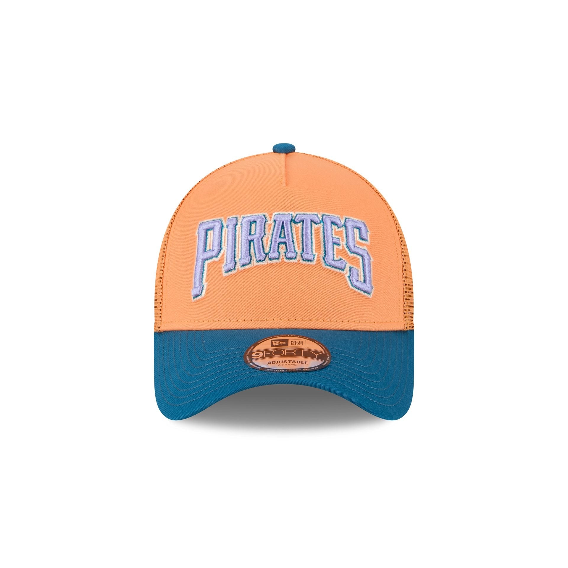 Pittsburgh Pirates Orange Glaze 9FORTY A-Frame Trucker Hat