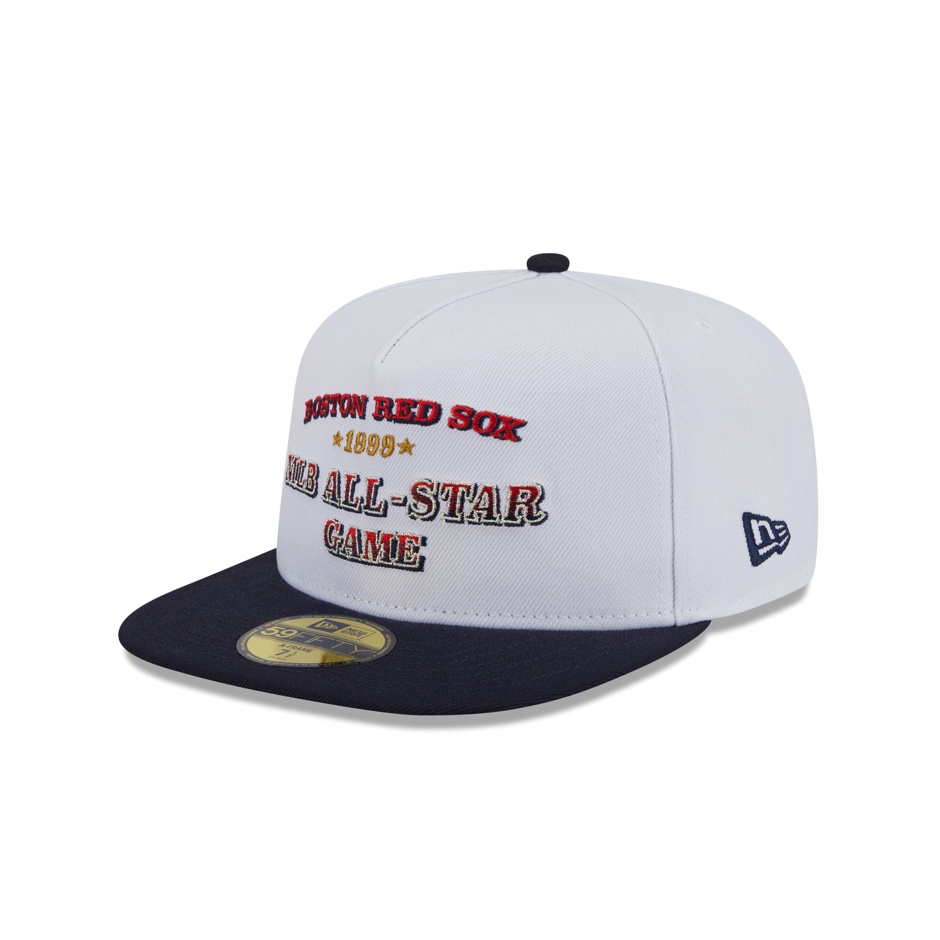 Boston Red Sox Summer Derby White 59FIFTY A-Frame Fitted Hat