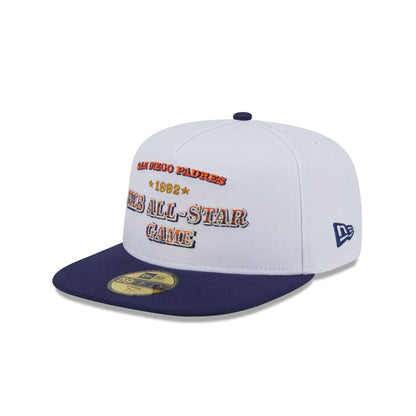 San Diego Padres Summer Derby White 59FIFTY A-Frame Fitted Hat