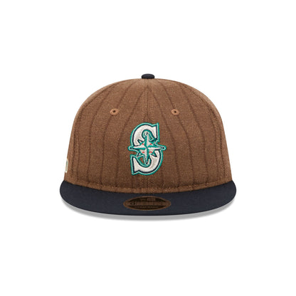 Seattle Mariners Three Looms Wool Pinstripe Retro Crown 9FIFTY Adjustable Hat