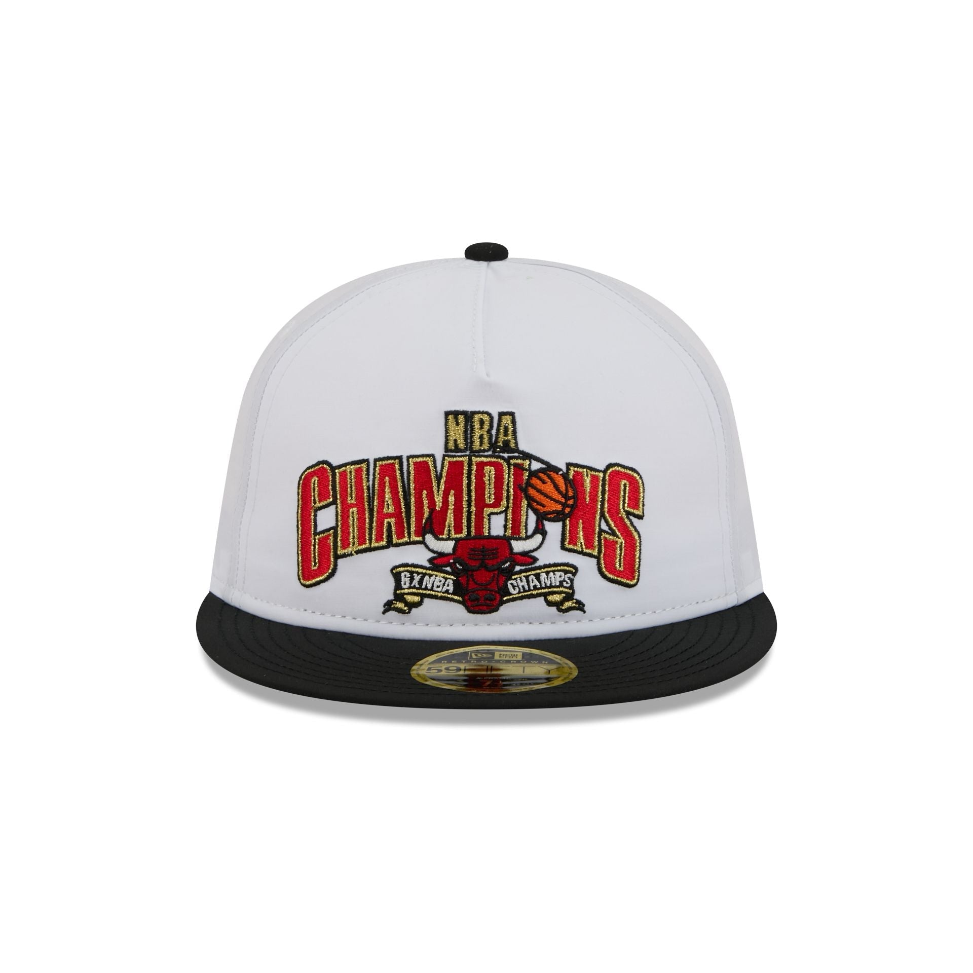 Chicago Bulls Champions White Retro Crown 59FIFTY Fitted Hat
