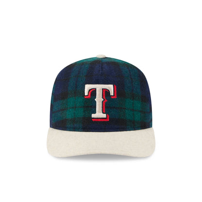 Texas Rangers Plaid Letterman 19TWENTY Adjustable Hat