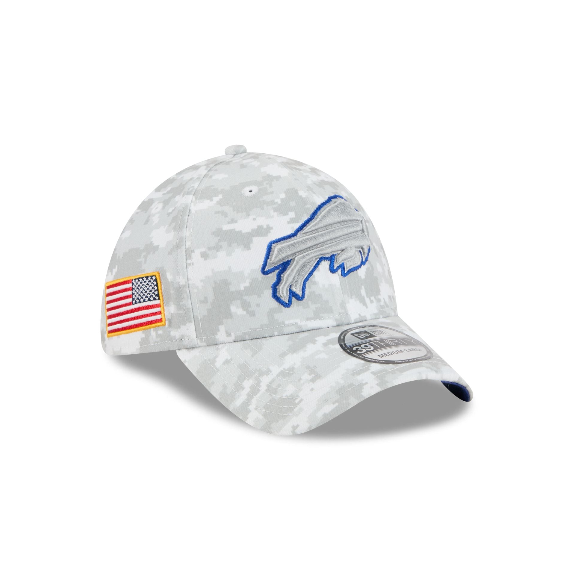 Buffalo Bills 2025 Salute to Service Fan Gear 39THIRTY Stretch Fit Hat