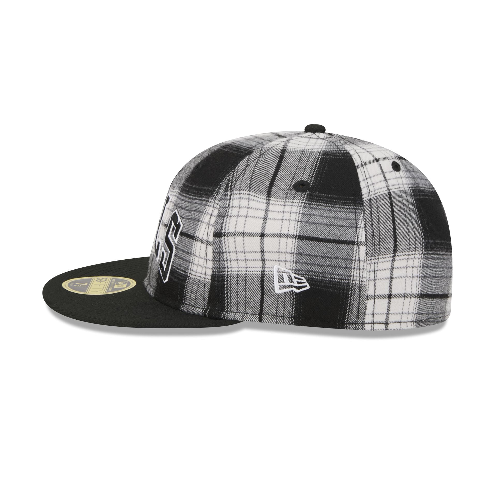Chicago Bulls Grunge Plaid Retro Crown 59FIFTY Fitted Hat