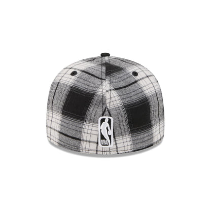 Chicago Bulls Grunge Plaid Retro Crown 59FIFTY Fitted Hat