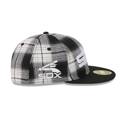 Chicago White Sox Grunge Plaid Retro Crown 59FIFTY Fitted Hat