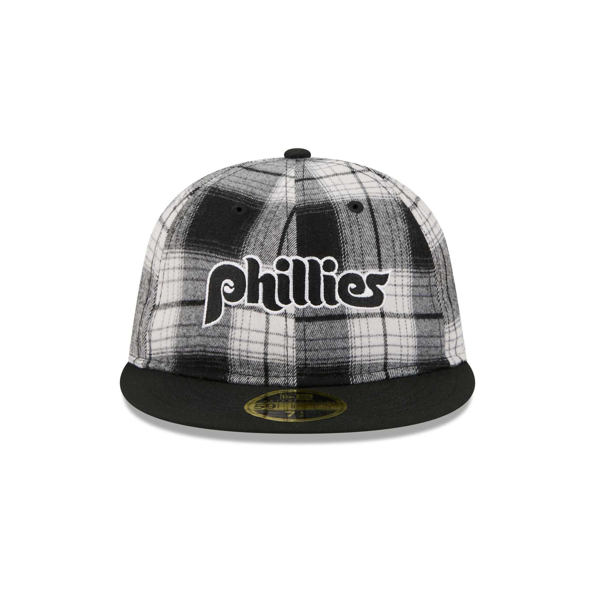 Philadelphia Phillies Grunge Plaid Retro Crown 59FIFTY Fitted Hat
