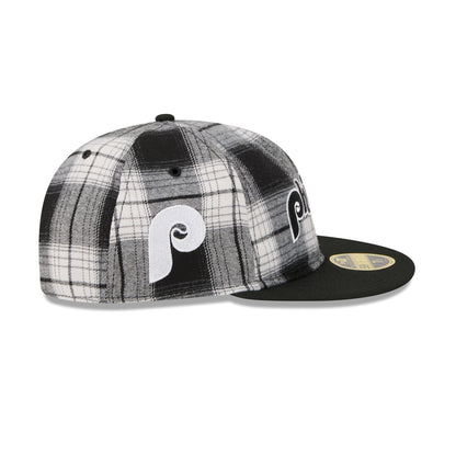 Philadelphia Phillies Grunge Plaid Retro Crown 59FIFTY Fitted Hat