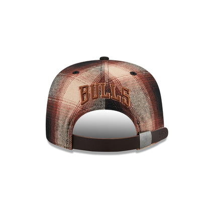 Chicago Bulls Grunge Plaid 9FIFTY A-Frame Adjustable Hat