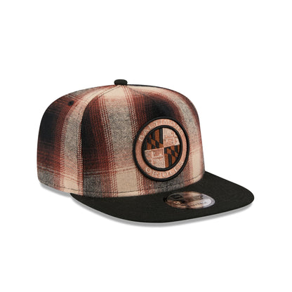 Baltimore Orioles Grunge Plaid 9FIFTY A-Frame Adjustable Hat