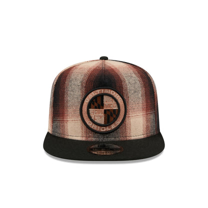 Baltimore Orioles Grunge Plaid 9FIFTY A-Frame Adjustable Hat