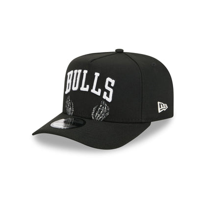 Chicago Bulls Skeletal Script 9FIFTY A-Frame Snapback Hat