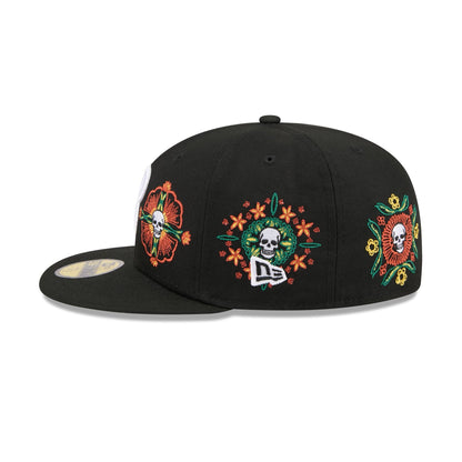 Philadelphia Phillies Day of the Dead Skull & Flowers 59FIFTY Fitted Hat