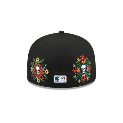 Philadelphia Phillies Day of the Dead Skull & Flowers 59FIFTY Fitted Hat