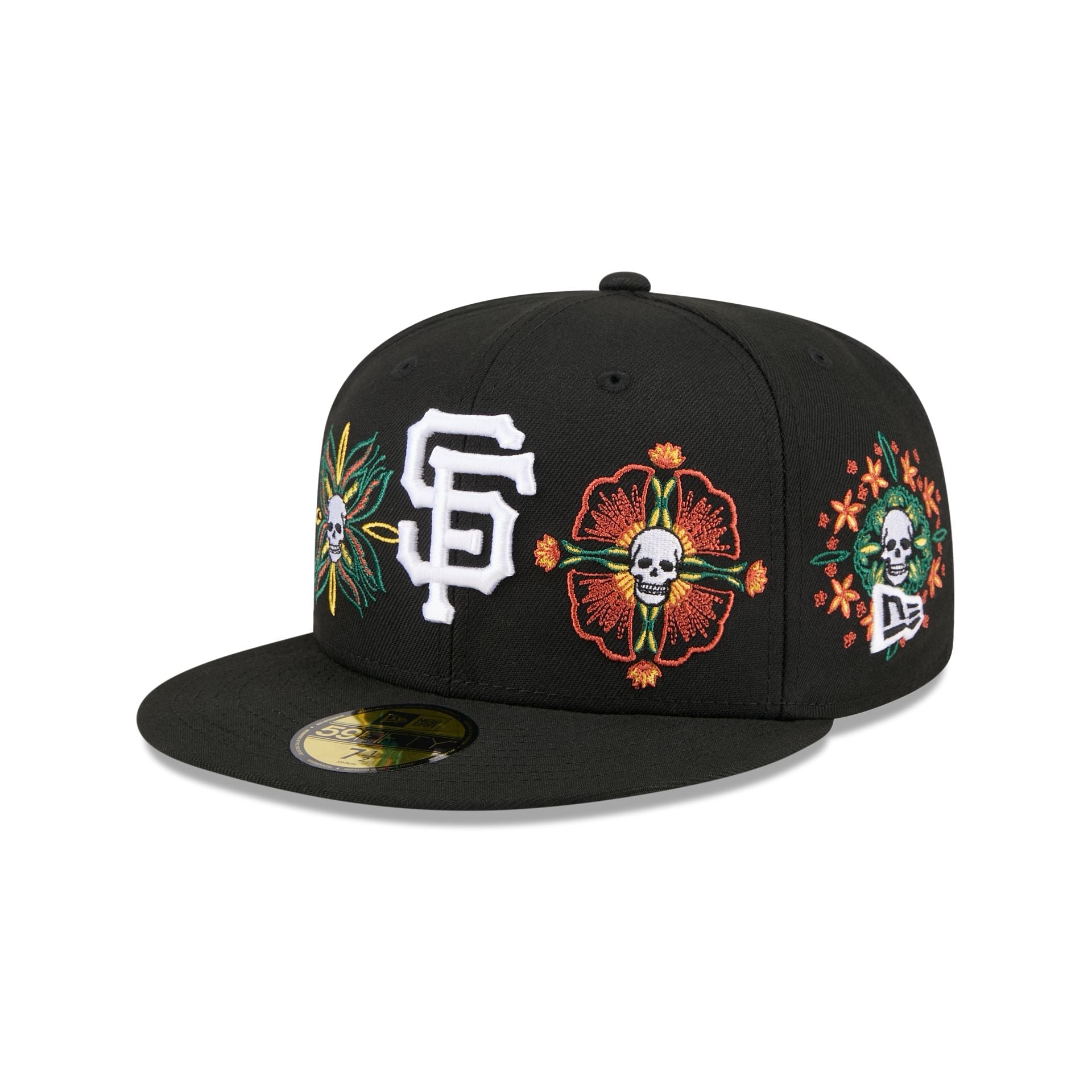 San Francisco Giants Day of the Dead Skull & Flowers 59FIFTY Fitted Hat