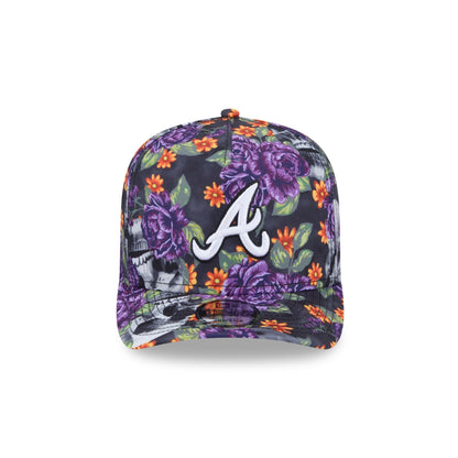 Atlanta Braves Day of the Dead Skull & Roses 9FIFTY A-Frame Snapback