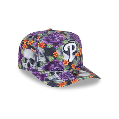 Philadelphia Phillies Day of the Dead Skull & Roses 9FIFTY A-Frame Snapback