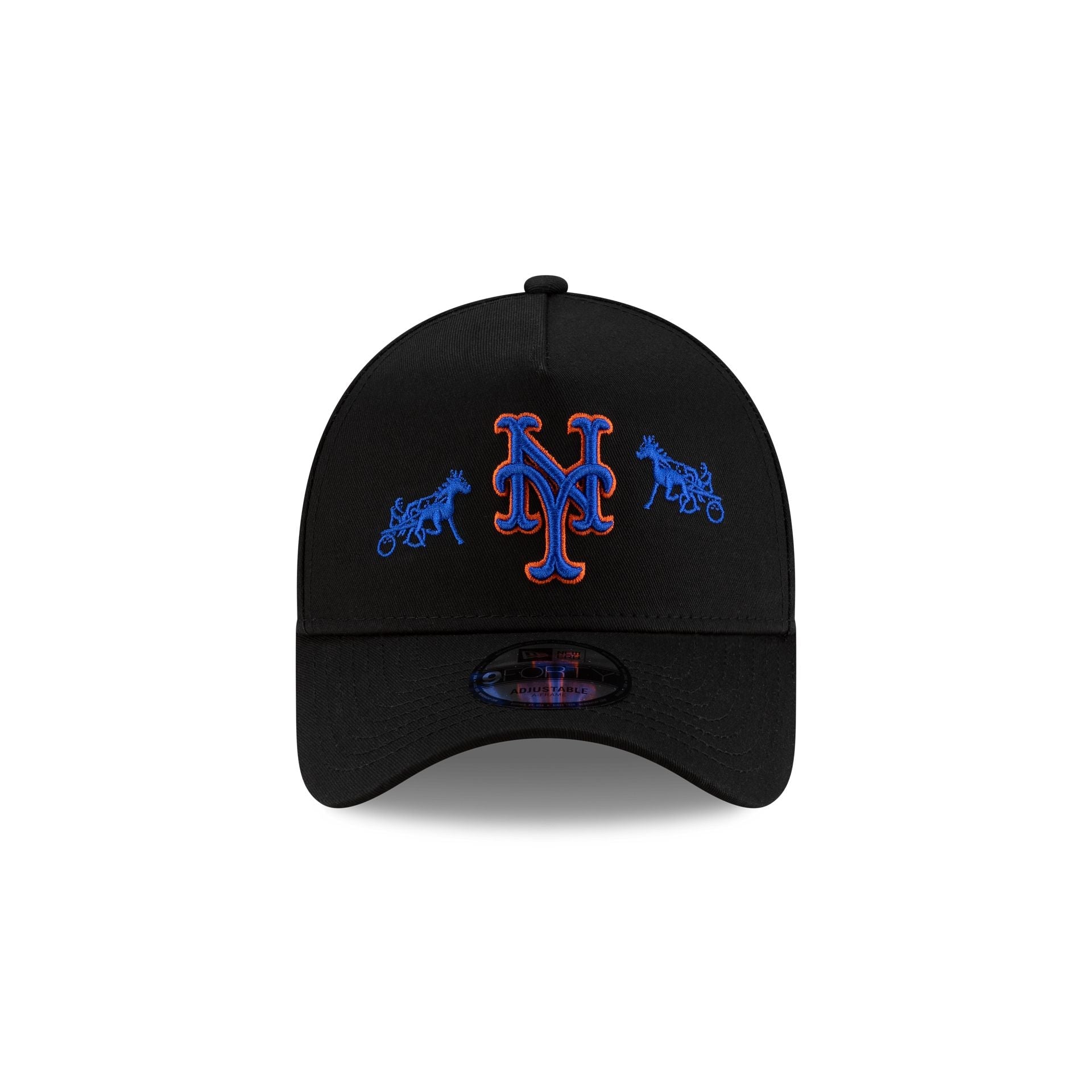 Siegelman Stable x New York Mets Black 9FORTY A-Frame Snapback Hat