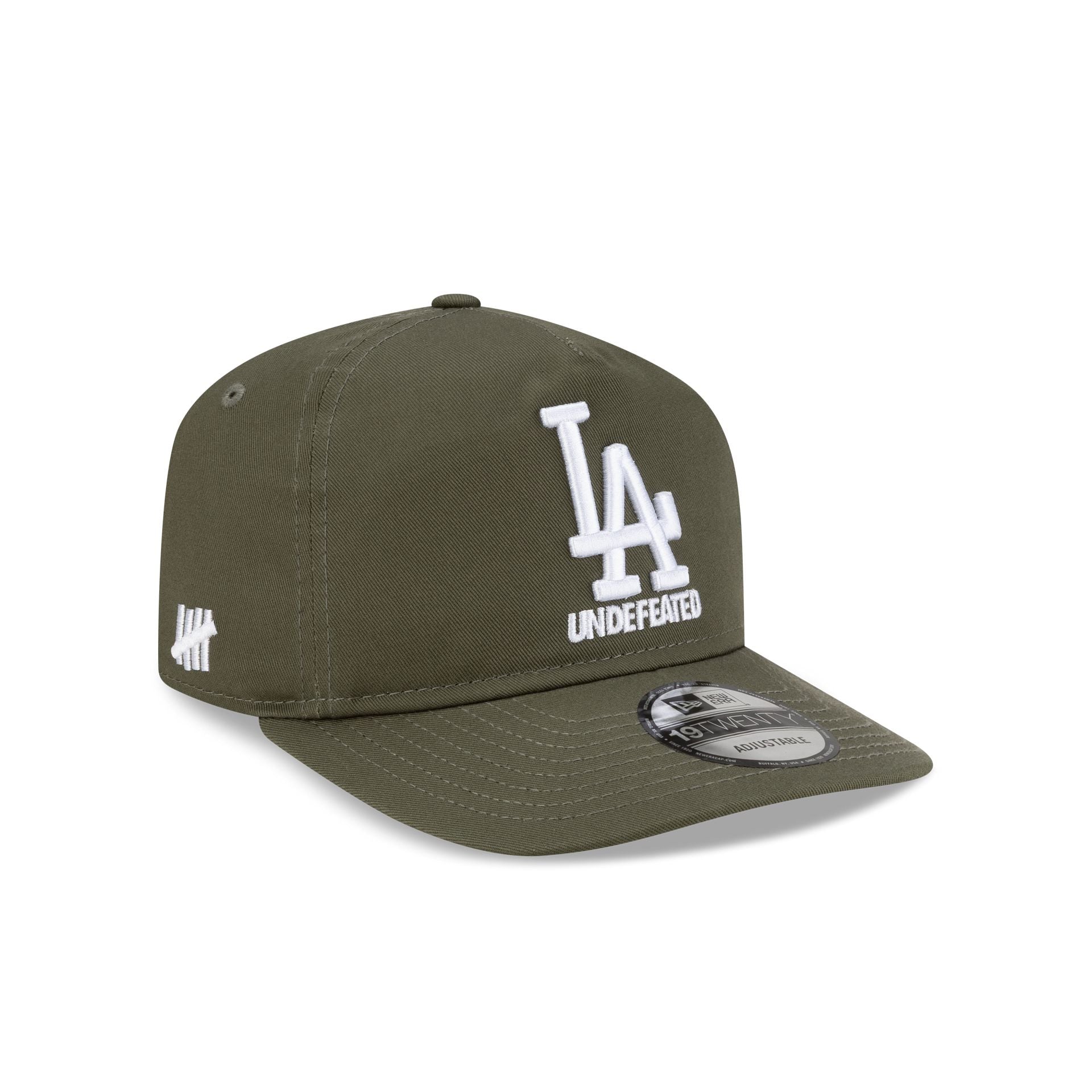 Undefeated x Los Angeles Dodgers Stacked Olive 19TWENTY Adjustable Hat