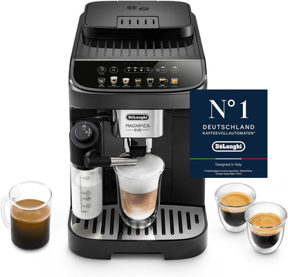 De'Longhi Magnifica Evo - Perfetto Fully Automatic Coffee Machine with LatteCrema Milk Frother, 7 One-Touch Drinks, Cappuccino, Espresso Coffee Machine, Soft Touch Control Panel, Black (ECAM292.81.B)