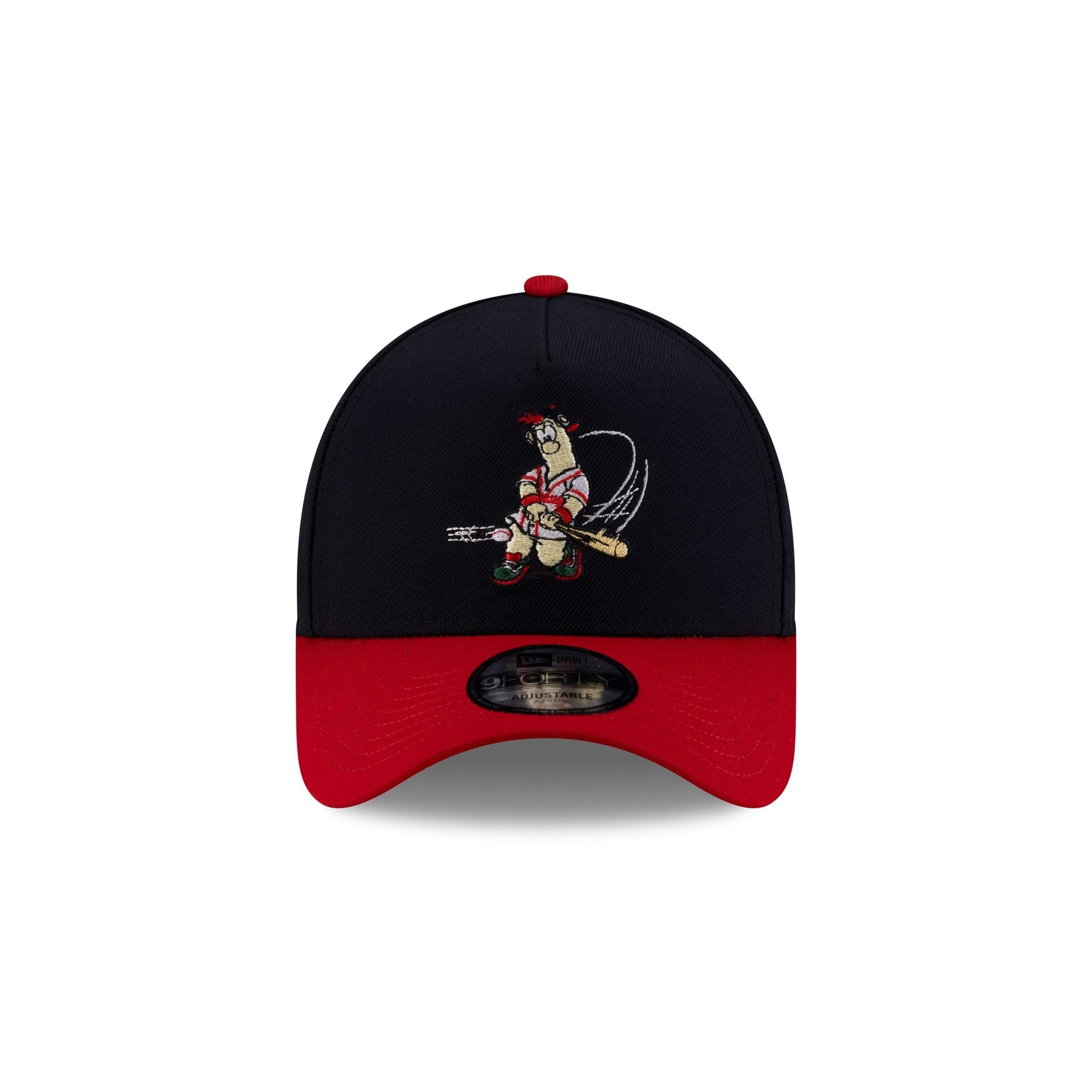 Atlanta Braves Mascot Navy 9FORTY A-Frame Snapback Hat