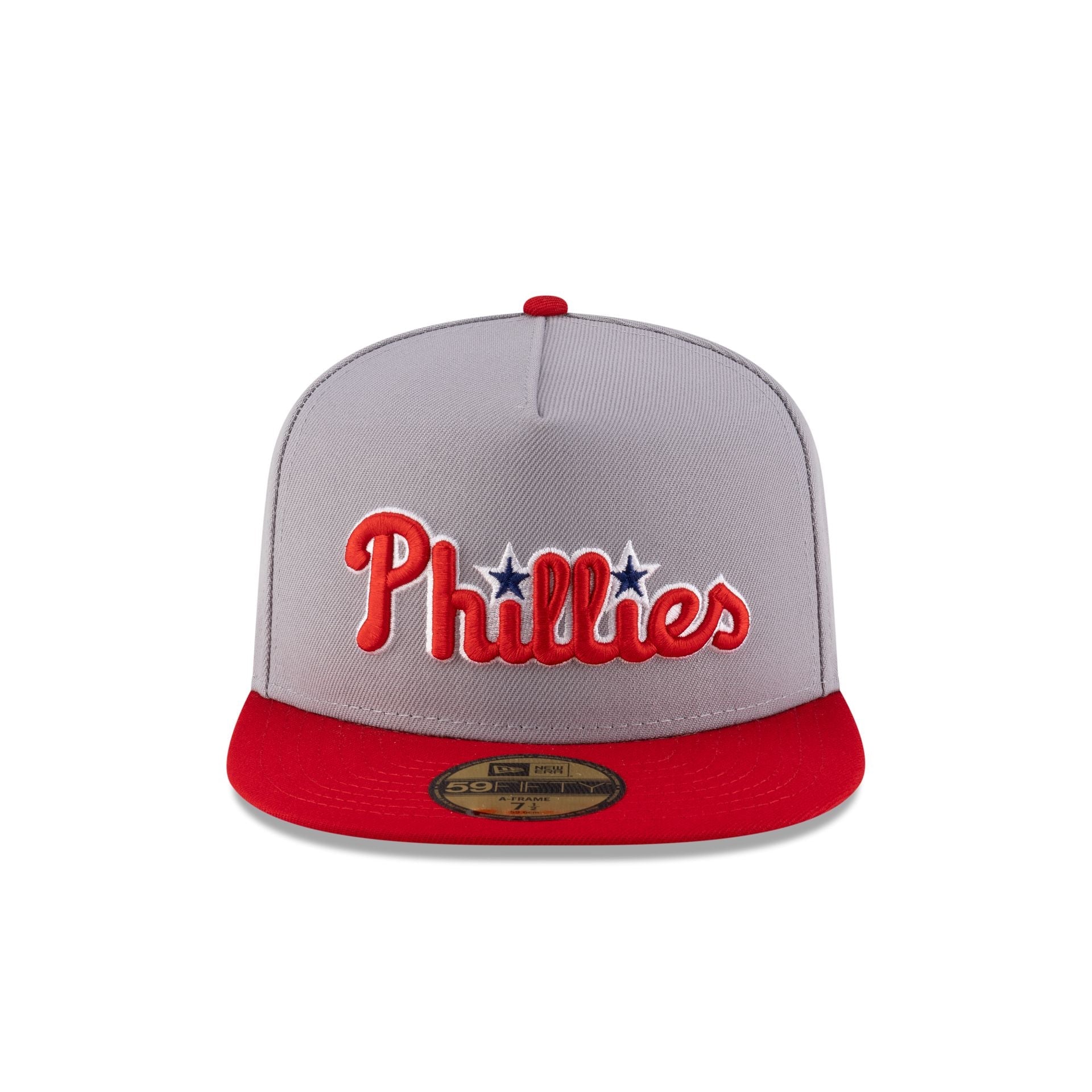 Just Caps League Sidepatch Gray Philadelphia Phillies 59FIFTY A-Frame Fitted Hat