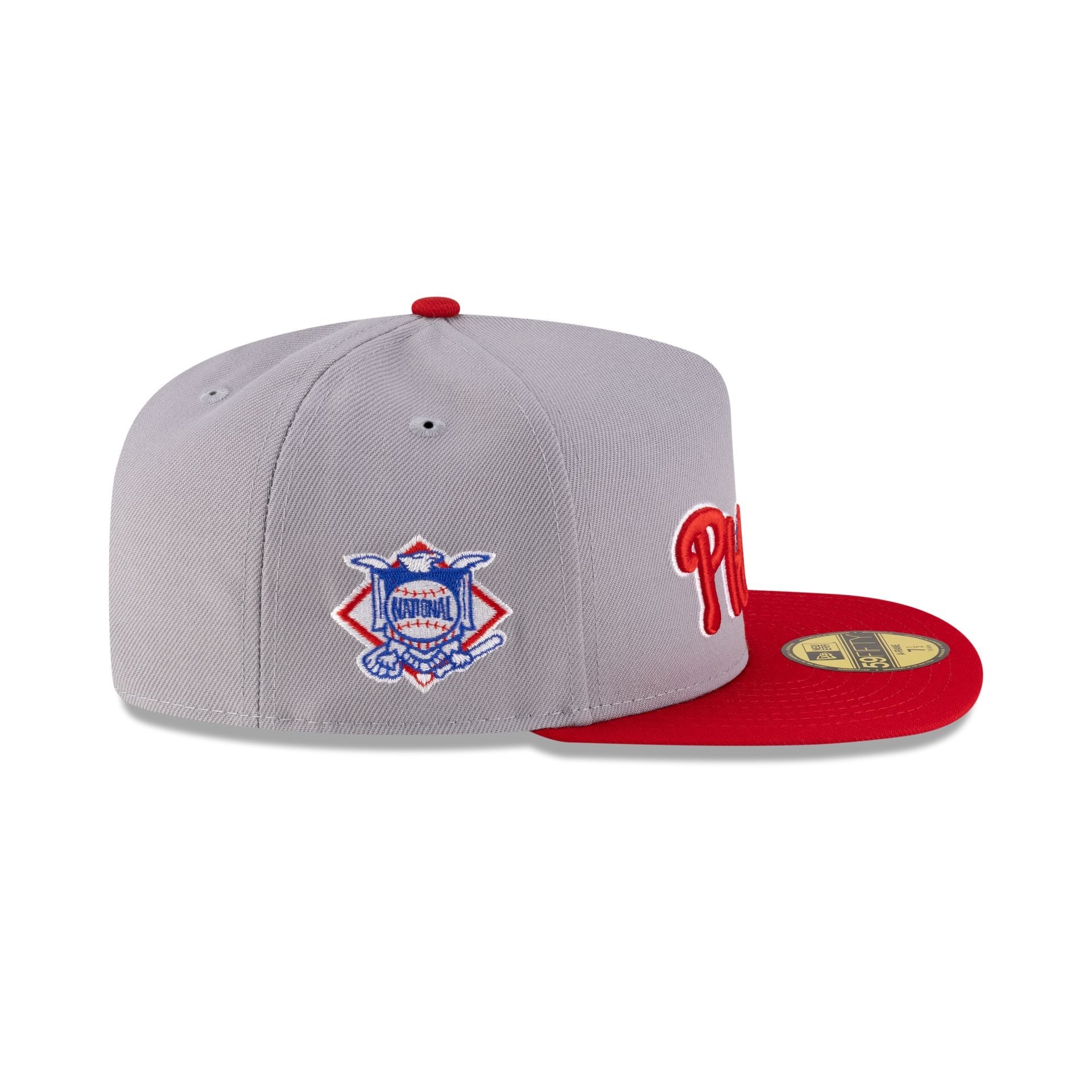 Just Caps League Sidepatch Gray Philadelphia Phillies 59FIFTY A-Frame Fitted Hat