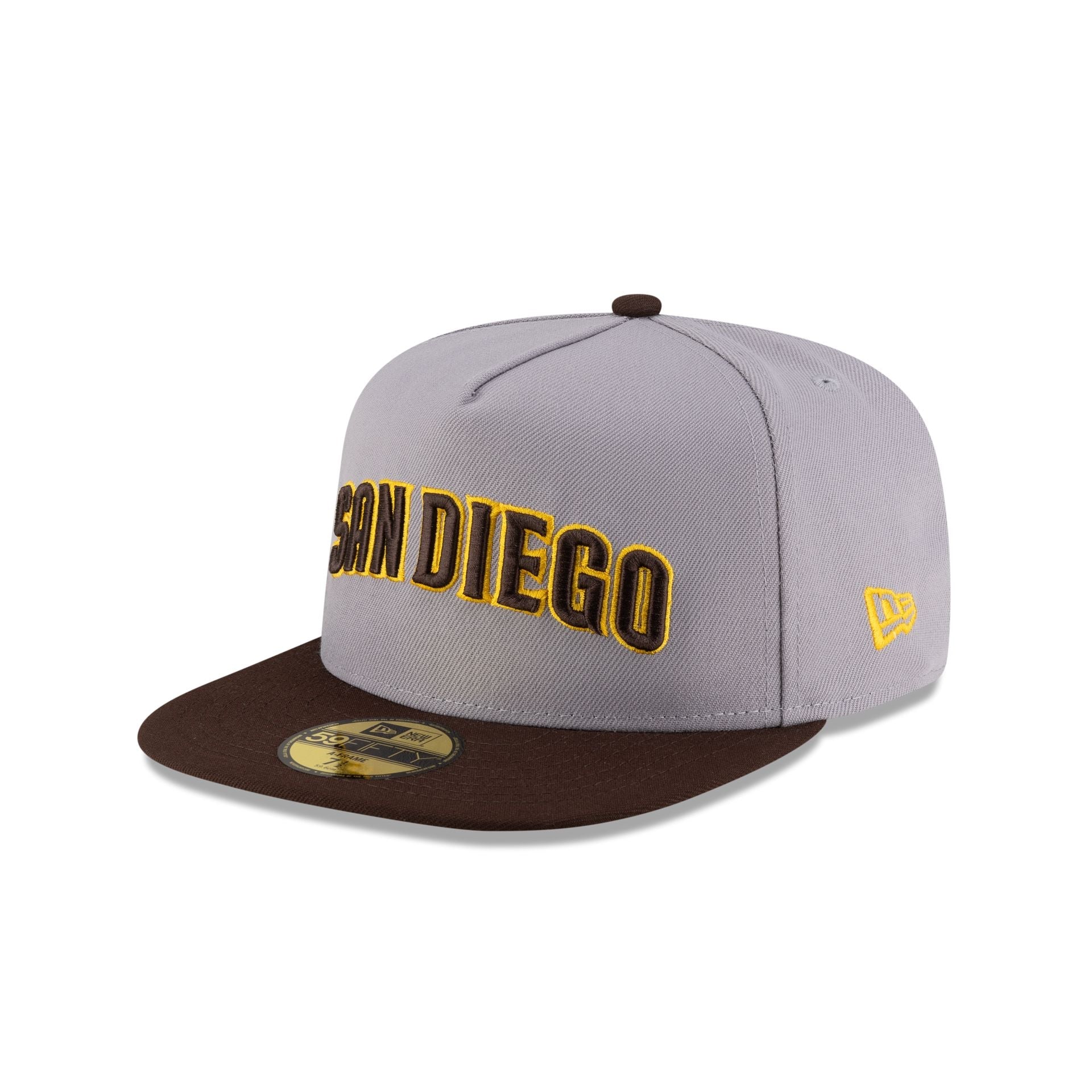 Just Caps League Sidepatch Gray San Diego Padres 59FIFTY A-Frame Fitted Hat