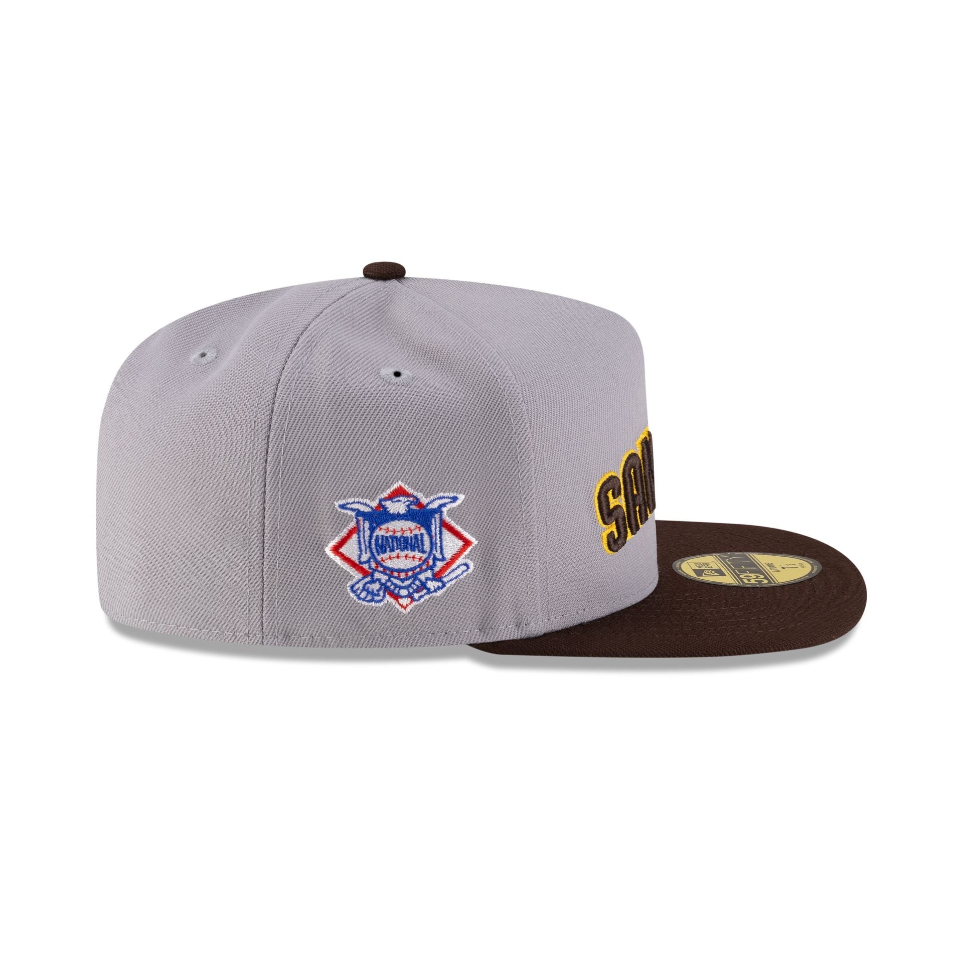 Just Caps League Sidepatch Gray San Diego Padres 59FIFTY A-Frame Fitted Hat