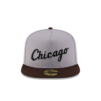 Just Caps League Sidepatch Gray Chicago White Sox 59FIFTY A-Frame Fitted Hat