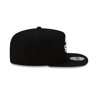 Athletics Upside Down Logo Black 9FIFTY A-Frame Snapback Hat