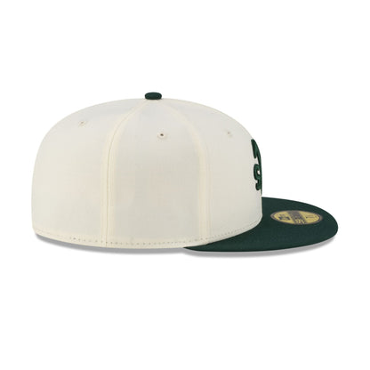 Athletics Upside Down Logo Chrome 59FIFTY Fitted Hat