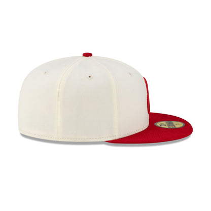 Philadelphia Phillies Upside Down Logo Chrome 59FIFTY Fitted Hat