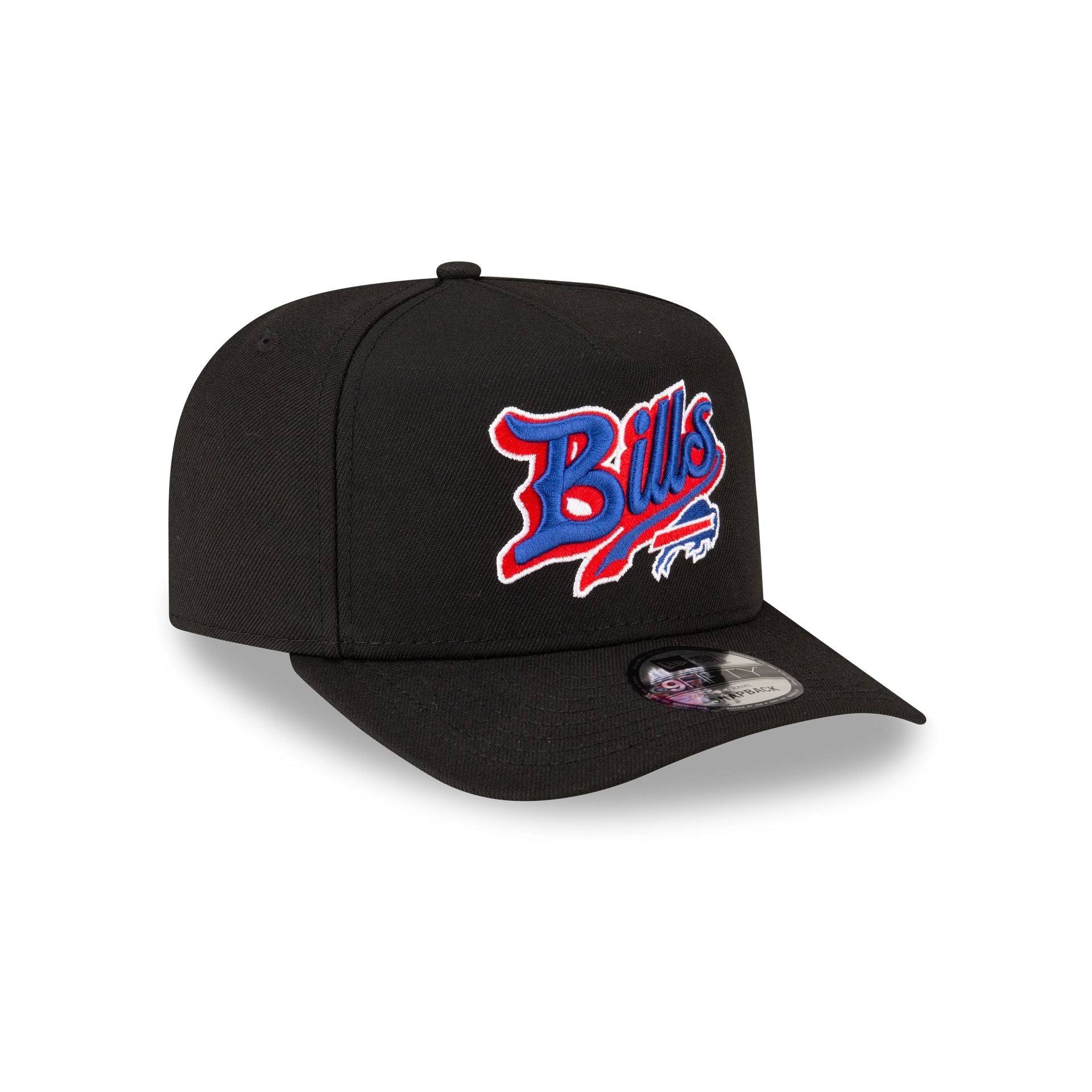 Born x Raised x Buffalo Bills Script Black 9FIFTY A-Frame Snapback Hat