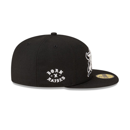 Born x Raised x Las Vegas Raiders Script 59FIFTY Fitted Hat