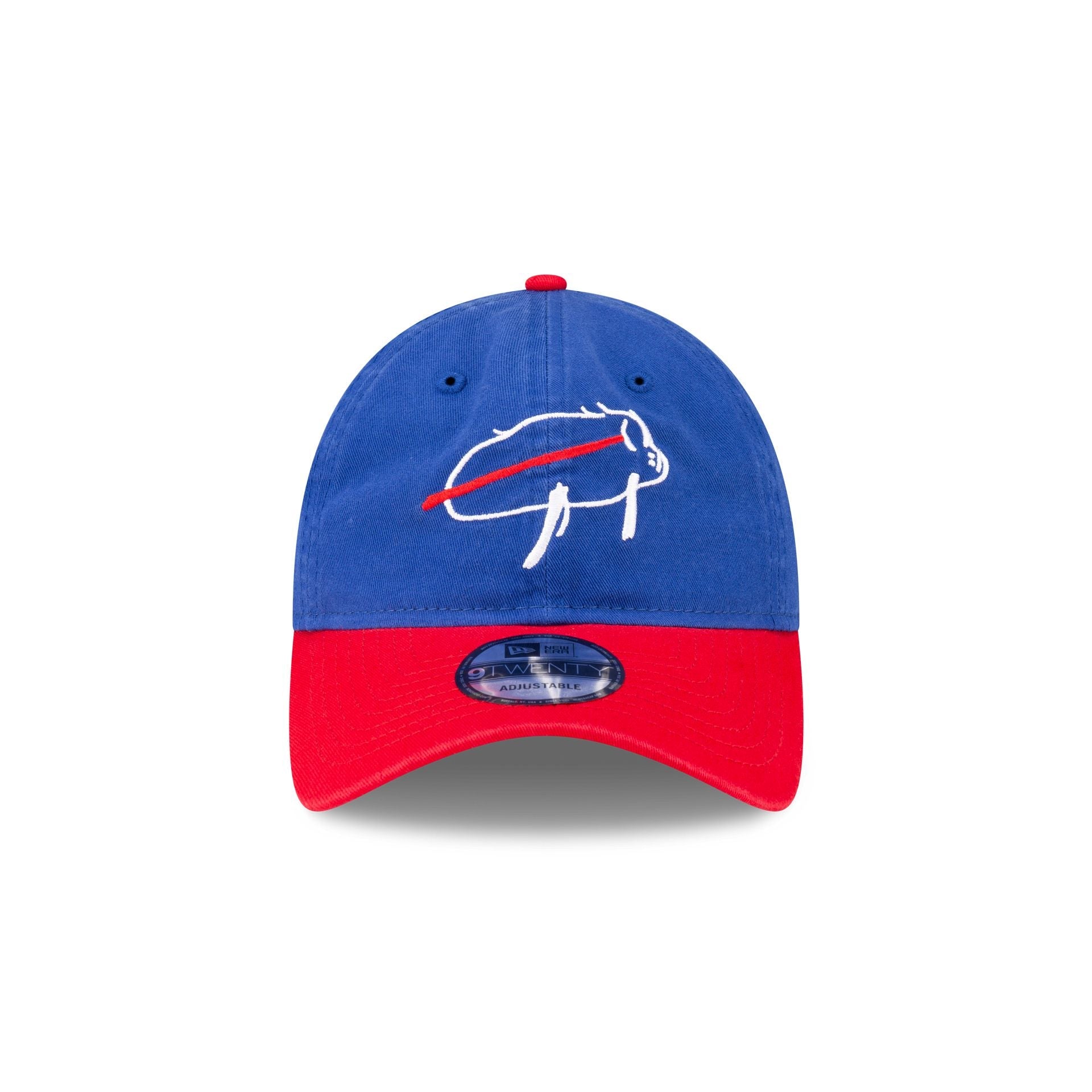 Buffalo Bills Billustration Red Visor 9TWENTY Adjustable Hat