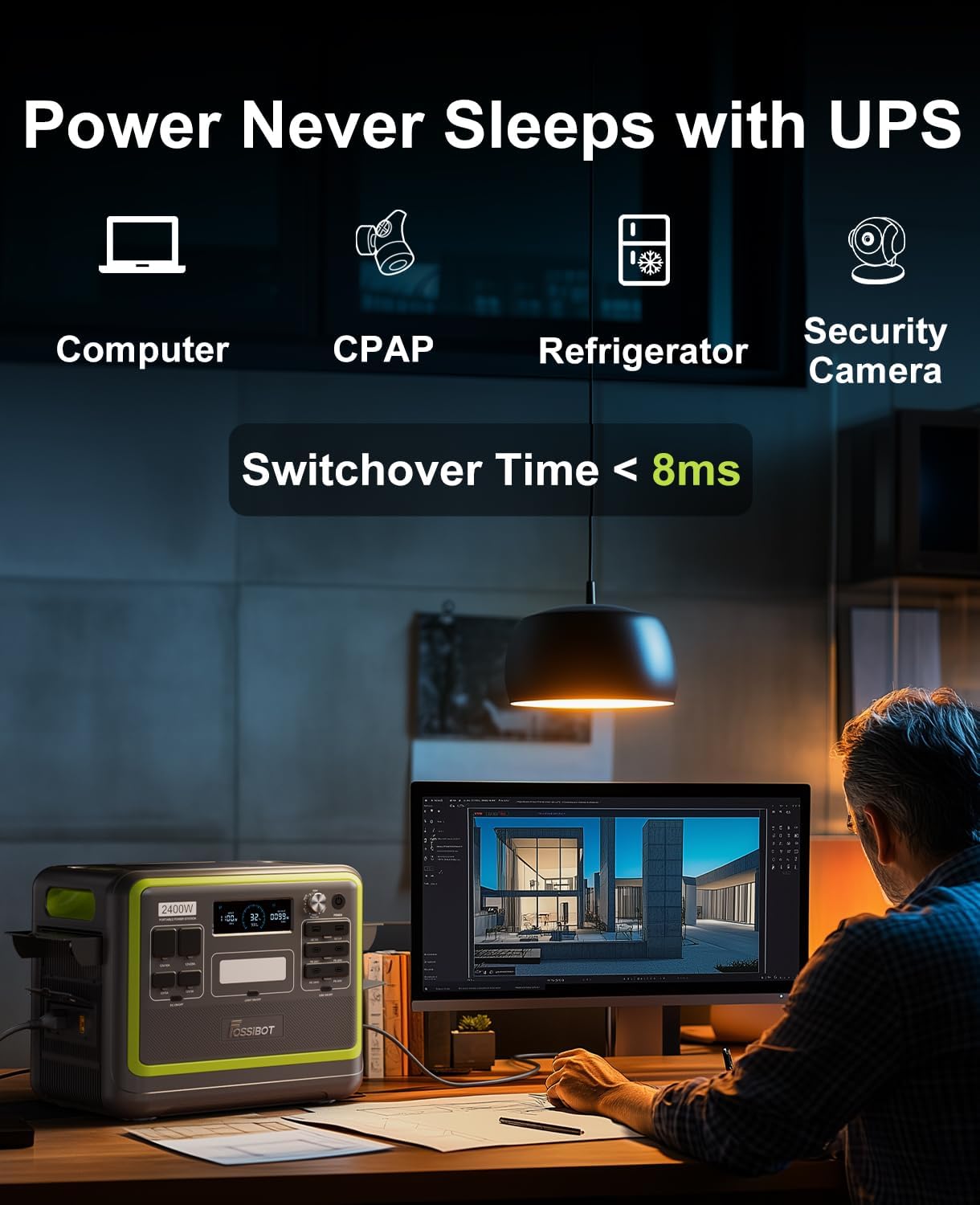 FOSSiBOT F2400 Portable Power Station | 2400W 2048Wh