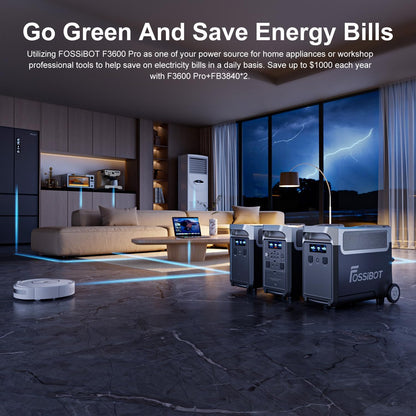FOSSiBOT F3600 Pro Portable Power Station | 3600W 3840Wh
