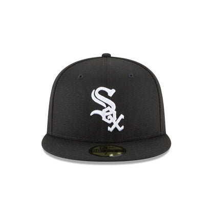 Chicago White Sox Black and White Basic 59FIFTY Fitted Hat