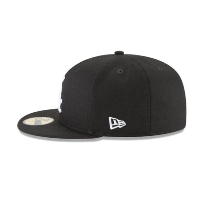 Chicago White Sox Black and White Basic 59FIFTY Fitted Hat