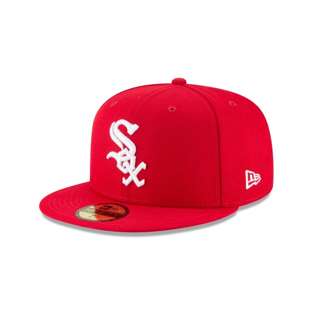 Chicago White Sox Scarlet Basic 59FIFTY Fitted Hat