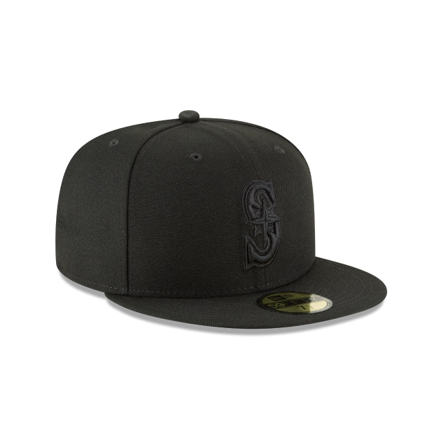 Seattle Mariners Blackout Basic 59FIFTY Fitted Hat