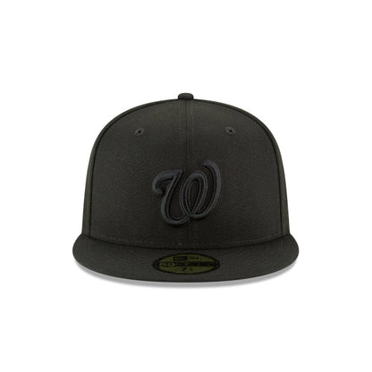 Washington Nationals Blackout Basic 59FIFTY Fitted Hat