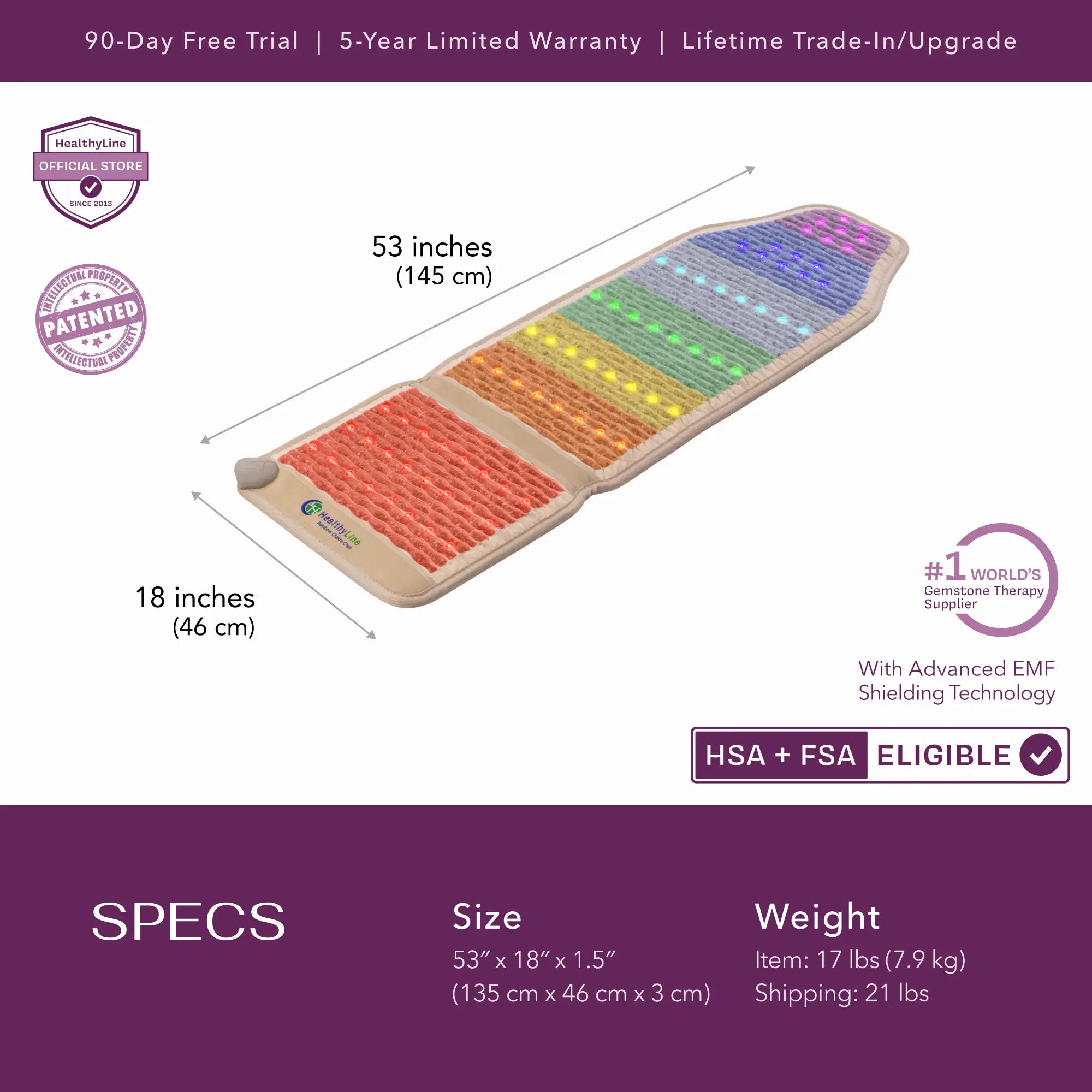 Rainbow Chakra Series | PEMF Far Infrared Heating Mats