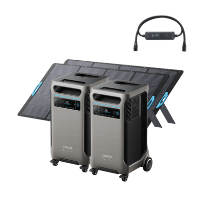 Anker Solix F3800*2+Double Power Hub+2 *440W Rigid Solar Panels  + FREE Protective Cover